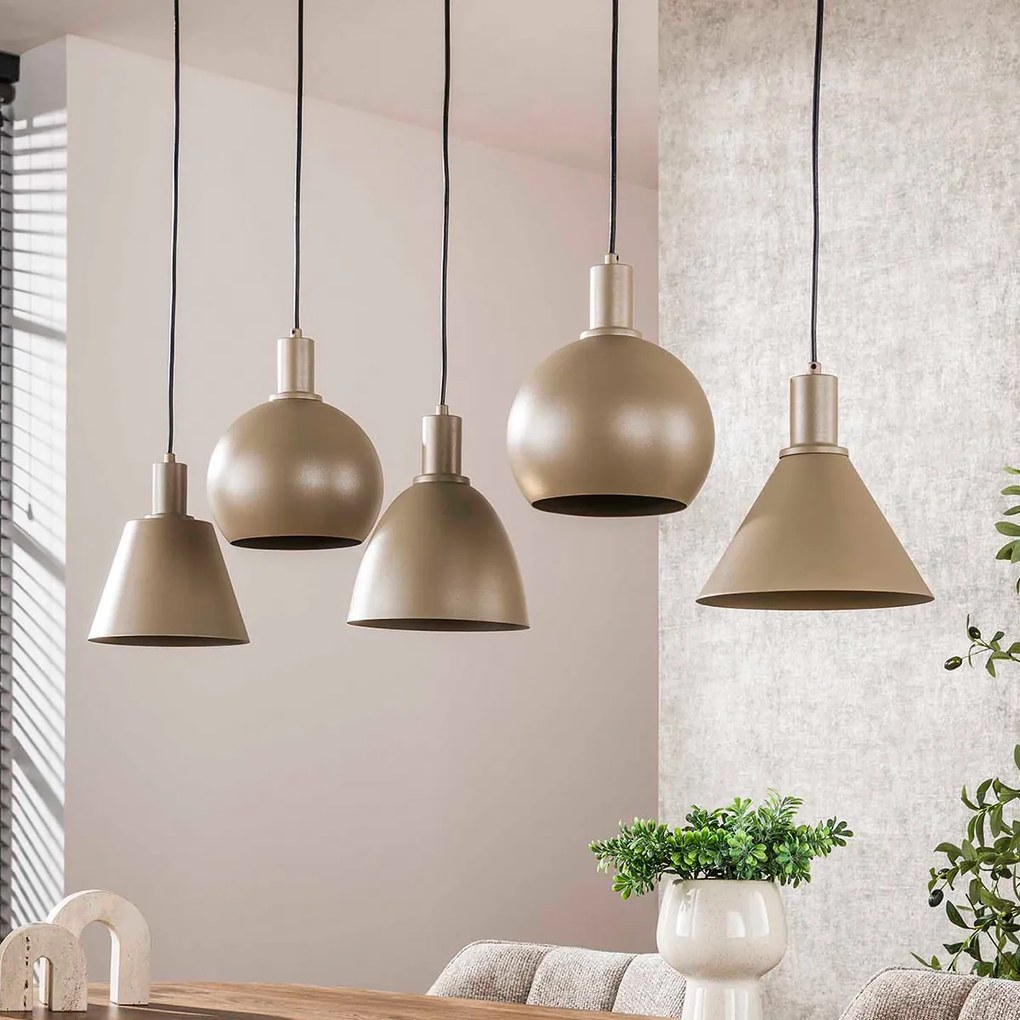Hanglamp Mix 5-lichts Beige