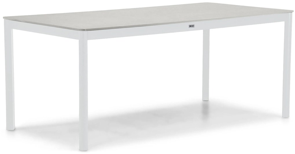 Dining Tuintafel rechthoekig 180 x 90 cm Aluminium Wit Como