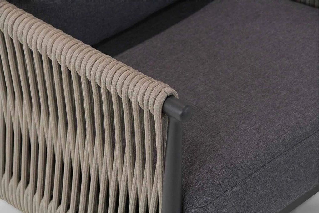 Hoek loungeset 5 personen Aluminium/Rope Taupe Coco Romeo