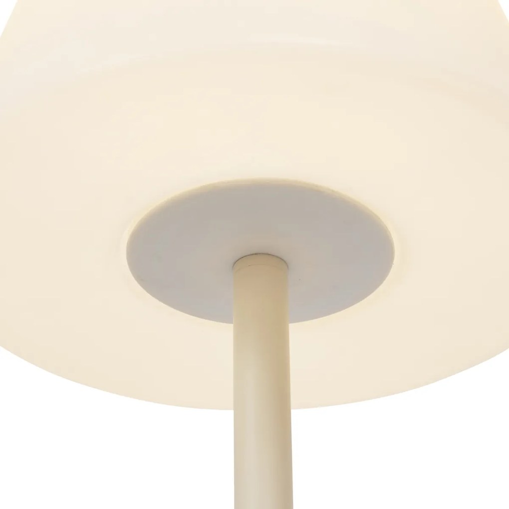 Buiten vloerlamp beige met witte kap IP65 - Virginia