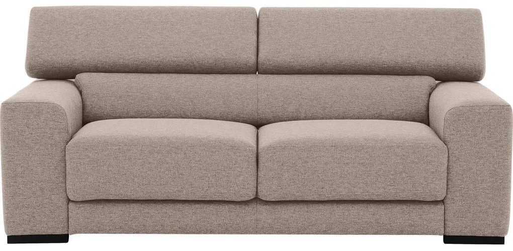 Goossens Bank Nora beige, stof, 2,5-zits, stijlvol landelijk