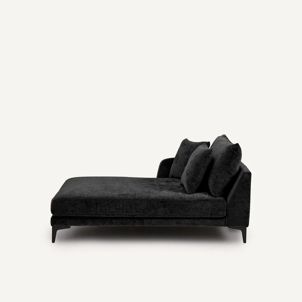 Longchair van fluweelmix, MODERNISTE, ontwerp Emmanuel Gallina
