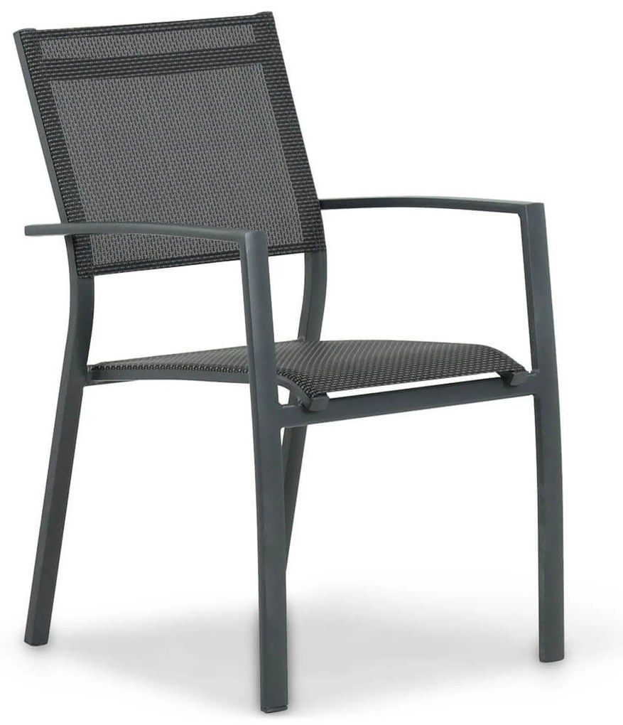 Tuinset 6 personen 240 cm Aluminium/textileen Grijs Lifestyle Garden Furniture Sella/Borello