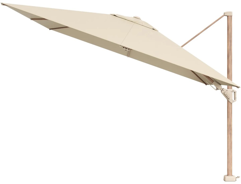 Platinum Challenger Zweefparasol T2 premium - 3x3 m. Champagne Teak
