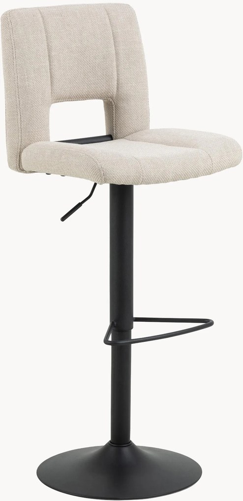 Gestoffeerde draaibare barkrukken Sylvia, verstelbare hoogte, 2-delig