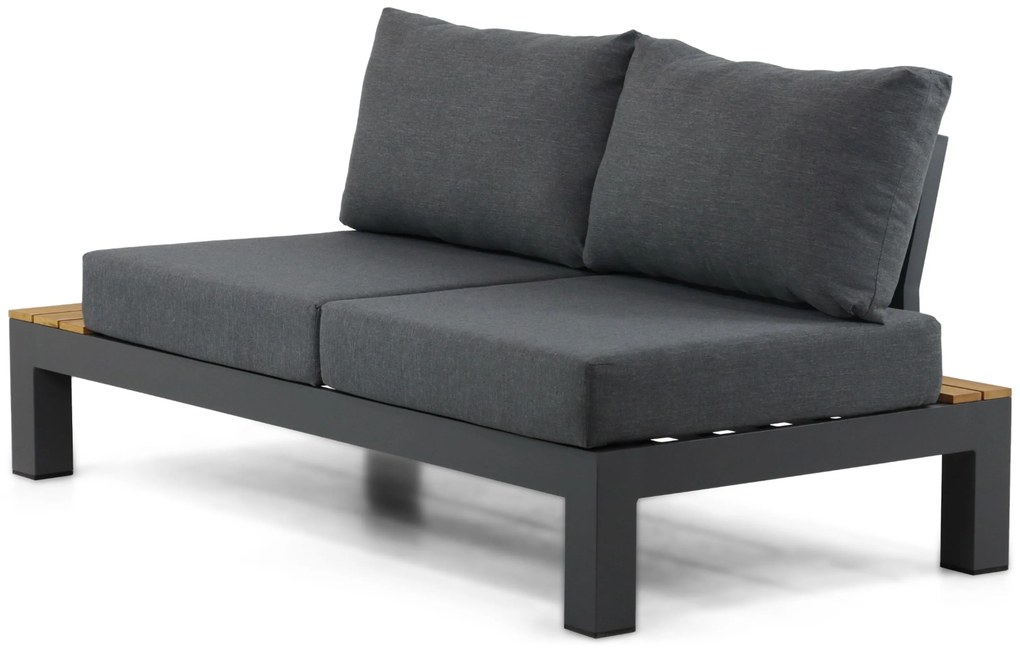 Loungeset 5 personen Aluminium/Teak Grijs Lifestyle Garden Furniture Vittoria