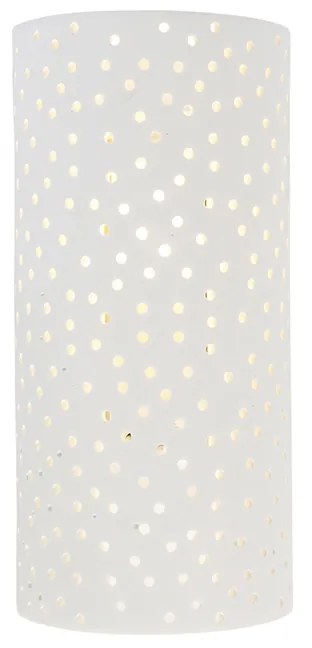 Vintage wandlamp wit gips cilindervormig - Mahou