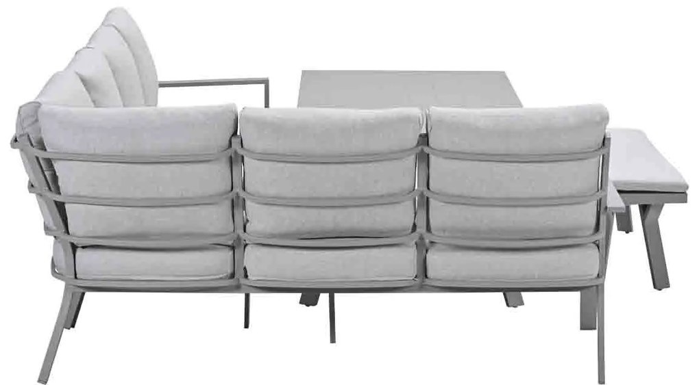 Garden Impressions Senja lounge dining set 4-delig links - valley sand