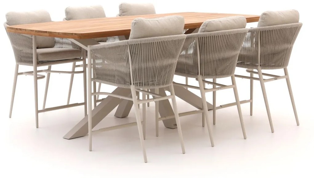 Diningset Bellagio  | 6 personen | Tuinset teakhout | 7-delig | Kees Smit Tuinmeubelen