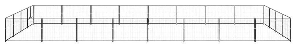 vidaXL Hondenkennel 32 m² staal zwart