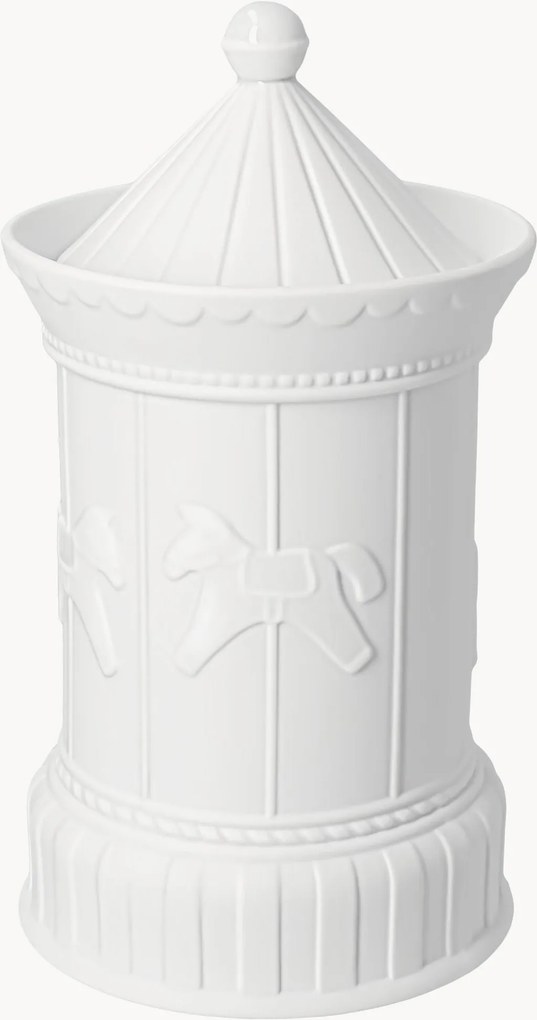 Handgemaakte porseleinen opbergpot Carousel
