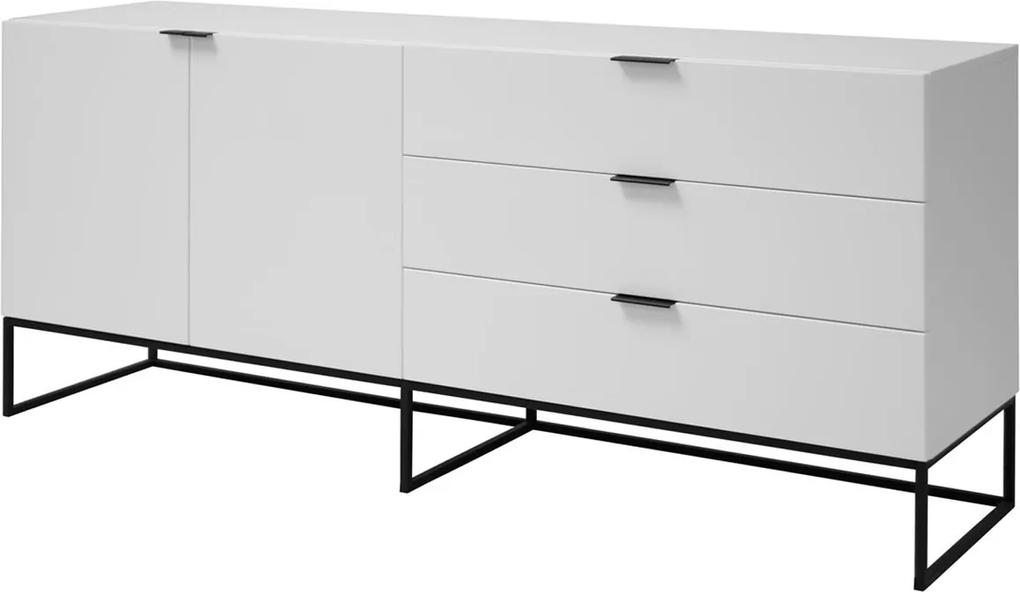 Artichok Design dressoir - Valentina - 180 cm - Wit- Scandinavisch design - Modern - Trends - Zwart metaal - Meubels