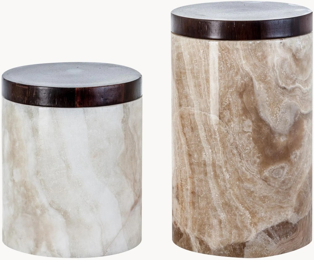 Handgemaakte onyx voorraadpotten Daily, 2-delig