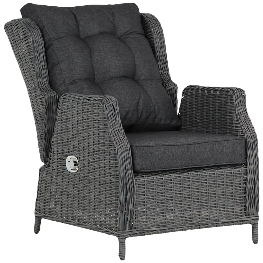 Bistroset 2 personen Wicker Zwart Garden Collections Chicago