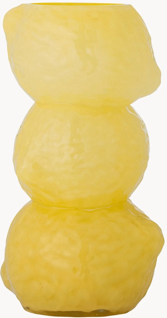 Mondgeblazen glazen vaas Limone, H 27 cm