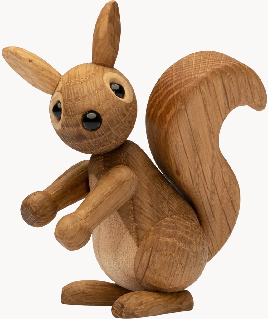 Handgemaakt decoratief object Peanut van eikenhout