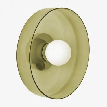 Jaxal Wandlamp Van Glas En Roestvrij Staal Cactus Groen & Ø35 Cm - Sklum