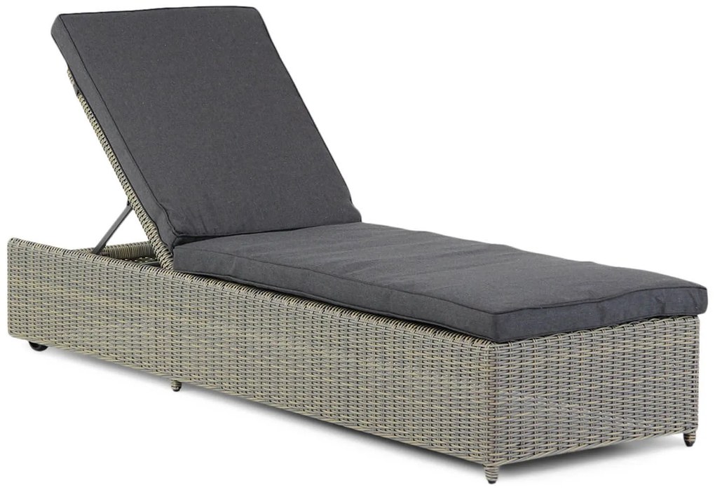 Garden Collections Charlotte Ligbed Kubu Met Wielen Wicker Taupe