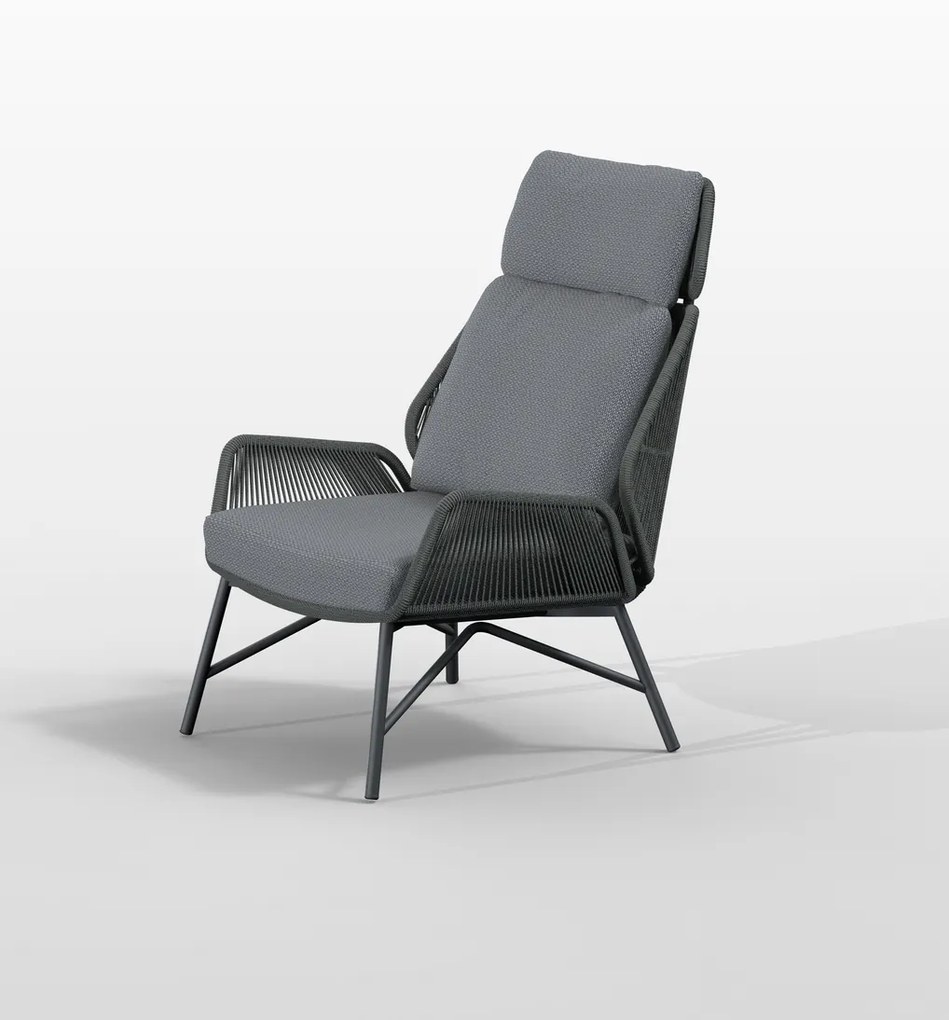 4 Seasons Outdoor Carthago loungestoel Platinum  Loungestoel    antraciet weerbestendig