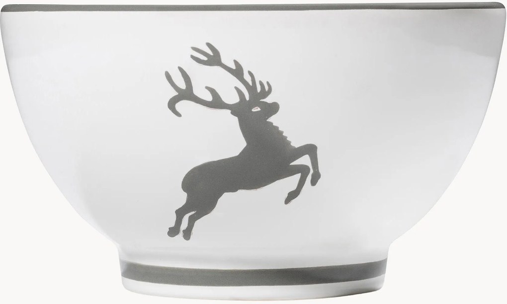 Handgemaakte graanbowl Grauer Hirsch