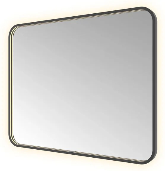 Hotbath &MORE Spiegel direct en indirect LED color changing spiegelverwarming met afstandsbediening Geborsteld zwart PVD SSQ180MBP