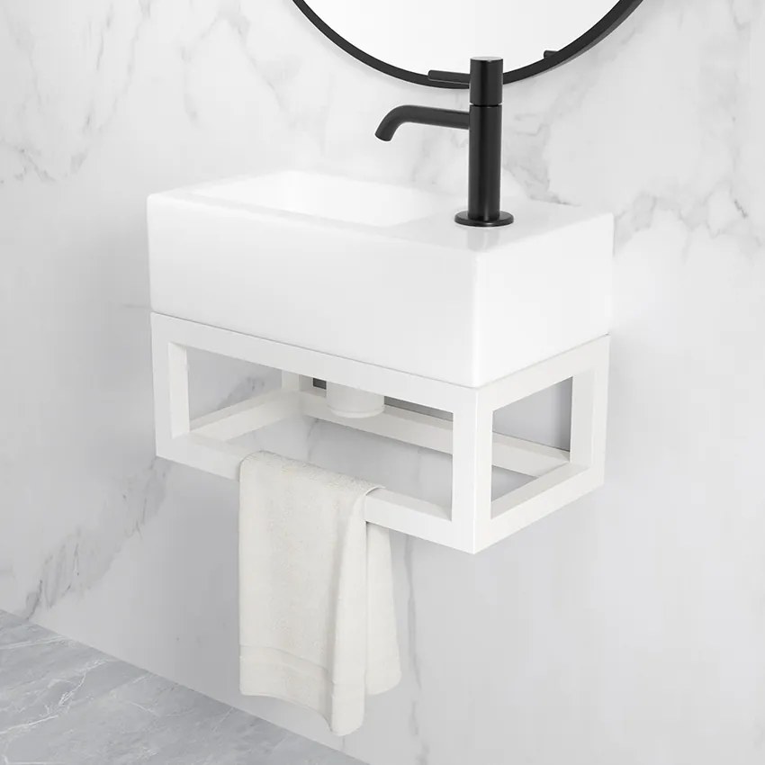 Mueller Bela frame voor fontein 40x22cm wit mat