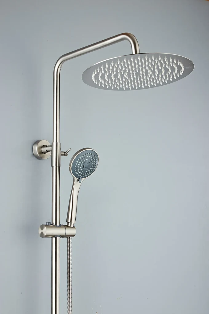 Saniclear Exclusive volledig 304 RVS regendouche opbouw 30cm met 3 standen handdouche