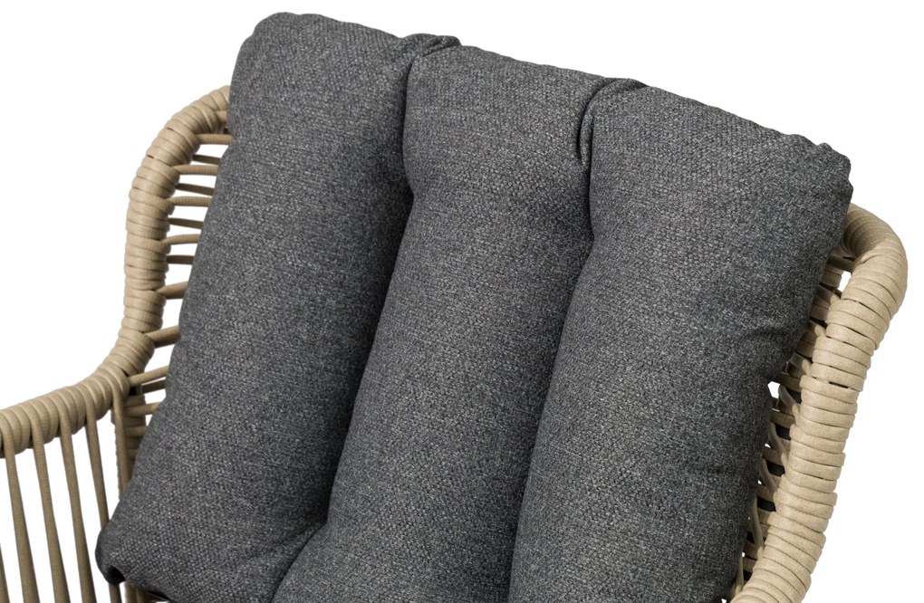 Tuinset 8 personen 300 cm Aluminium/wicker Grijs Coco Custa/Weave