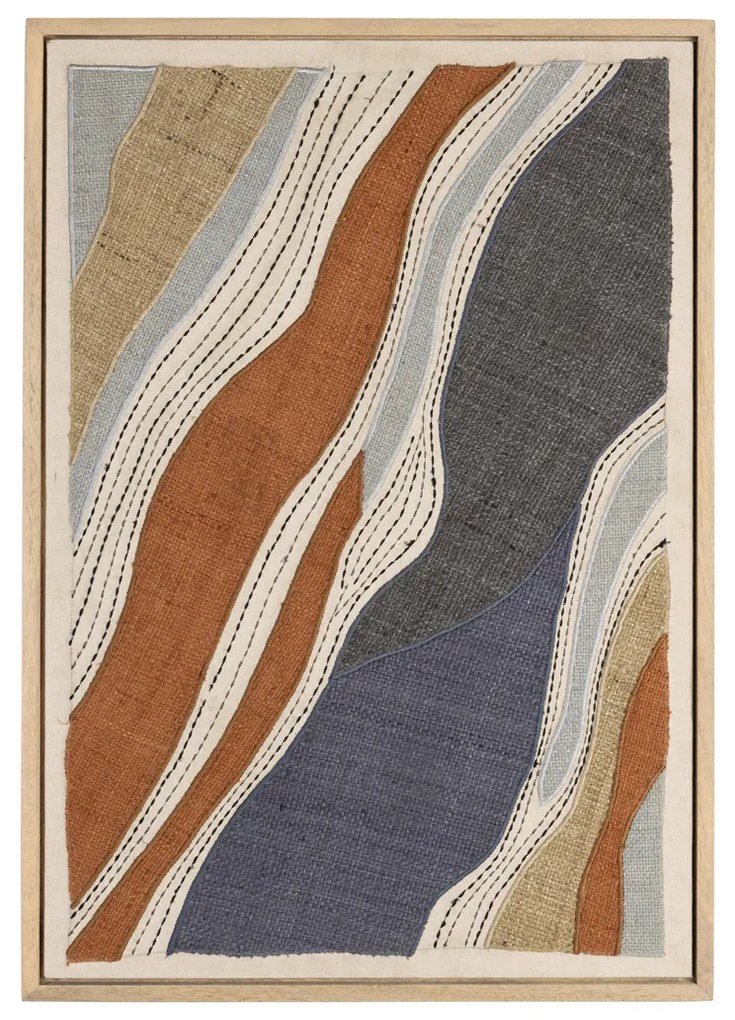 Zuiver Move Stoffen Schilderij Oranje Blauw