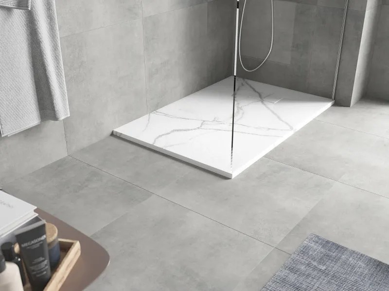 Mexen Hugo rechthoekige SMC douchebak 120 x 90 cm, witte steen - 42159012
