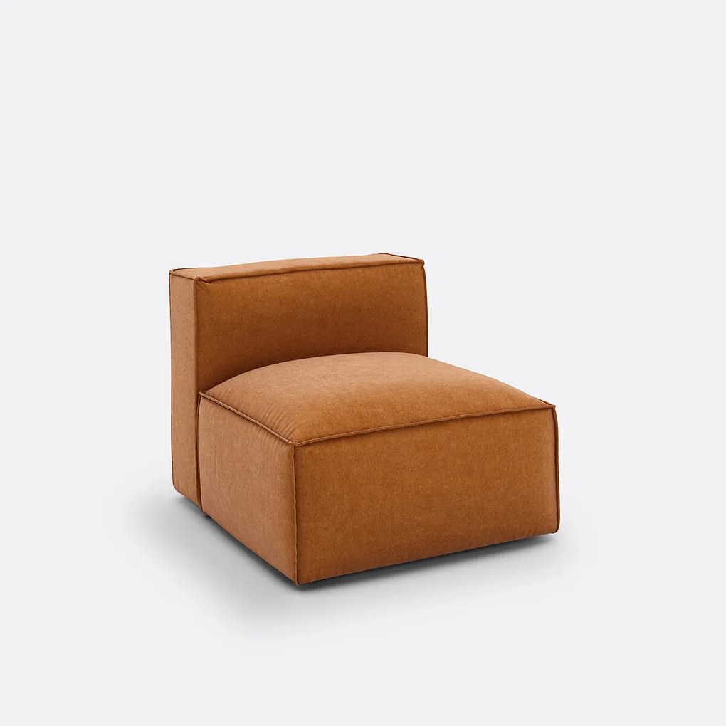 Modulaire fauteuil in getextureerd fluweel, Seven
