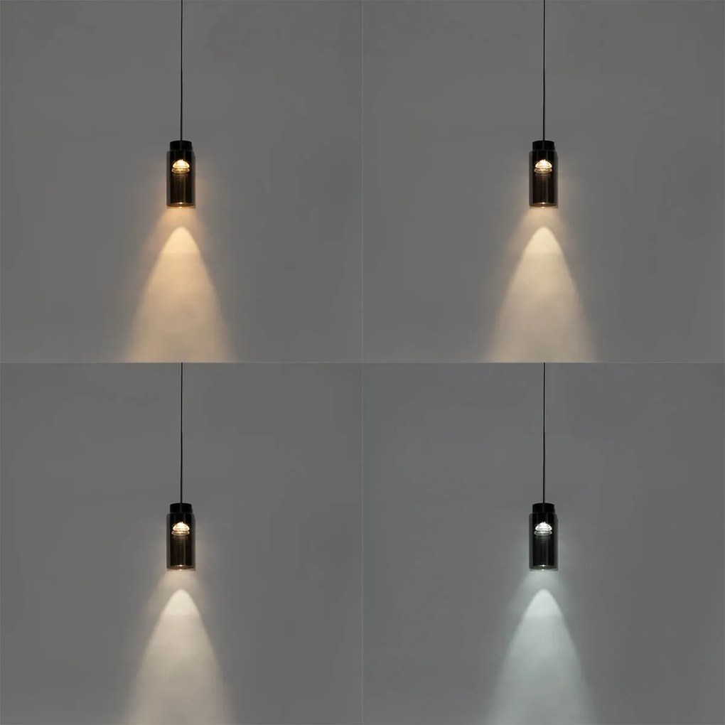 Moderne hanglamp zwart voor railsysteem 1-fase incl. LED - Magnetic Vance