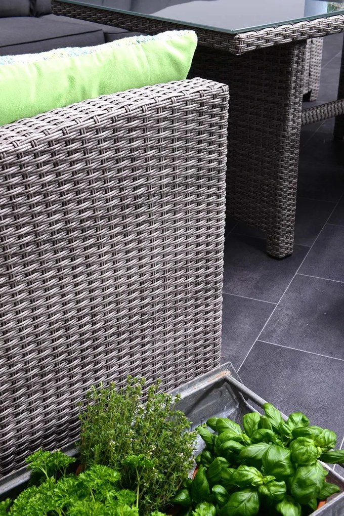 Westminster lounge diningset - Rechts - Organic grey