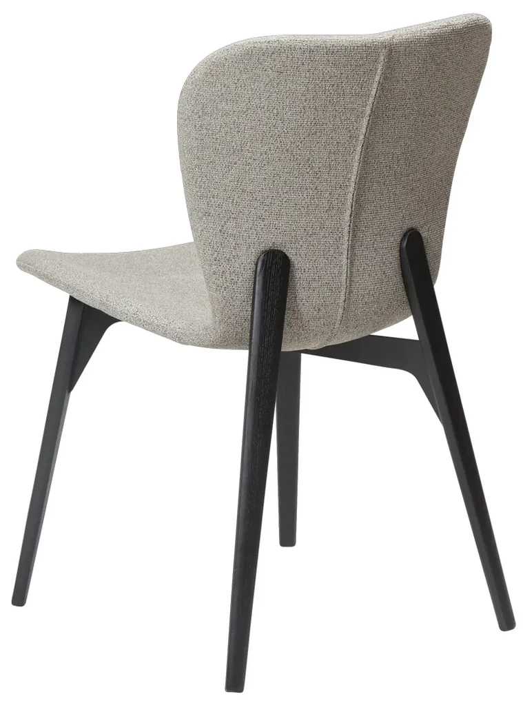 Dan-Form Paragon Design Eetkamerstoel Grijsbruin Boucle Met Zwart Essen