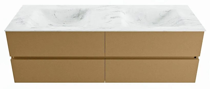 Mondiaz Vica DLux badmeubel 150cm oro 4 lades met wastafel opalo dubbel zonder kraangat