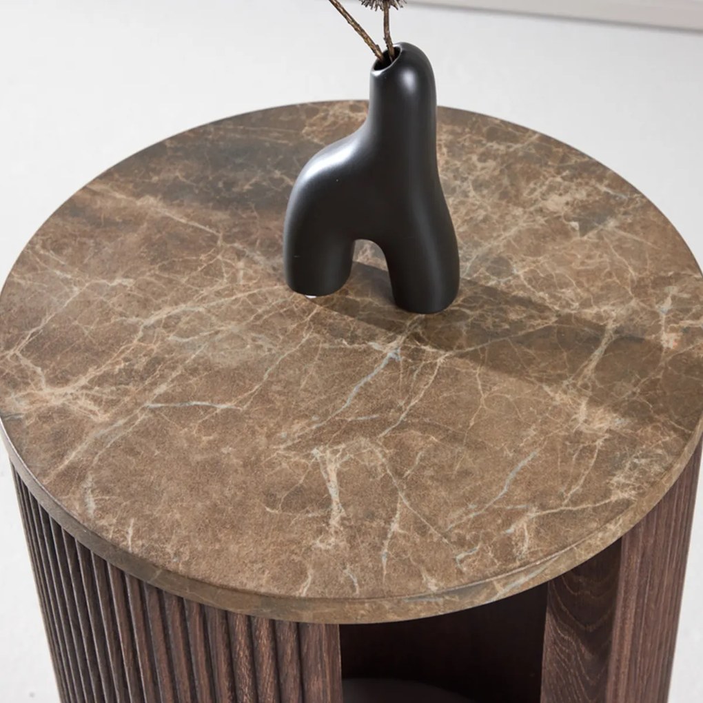 Moderne Bijzettafel Mocca - 40 X 40cm.