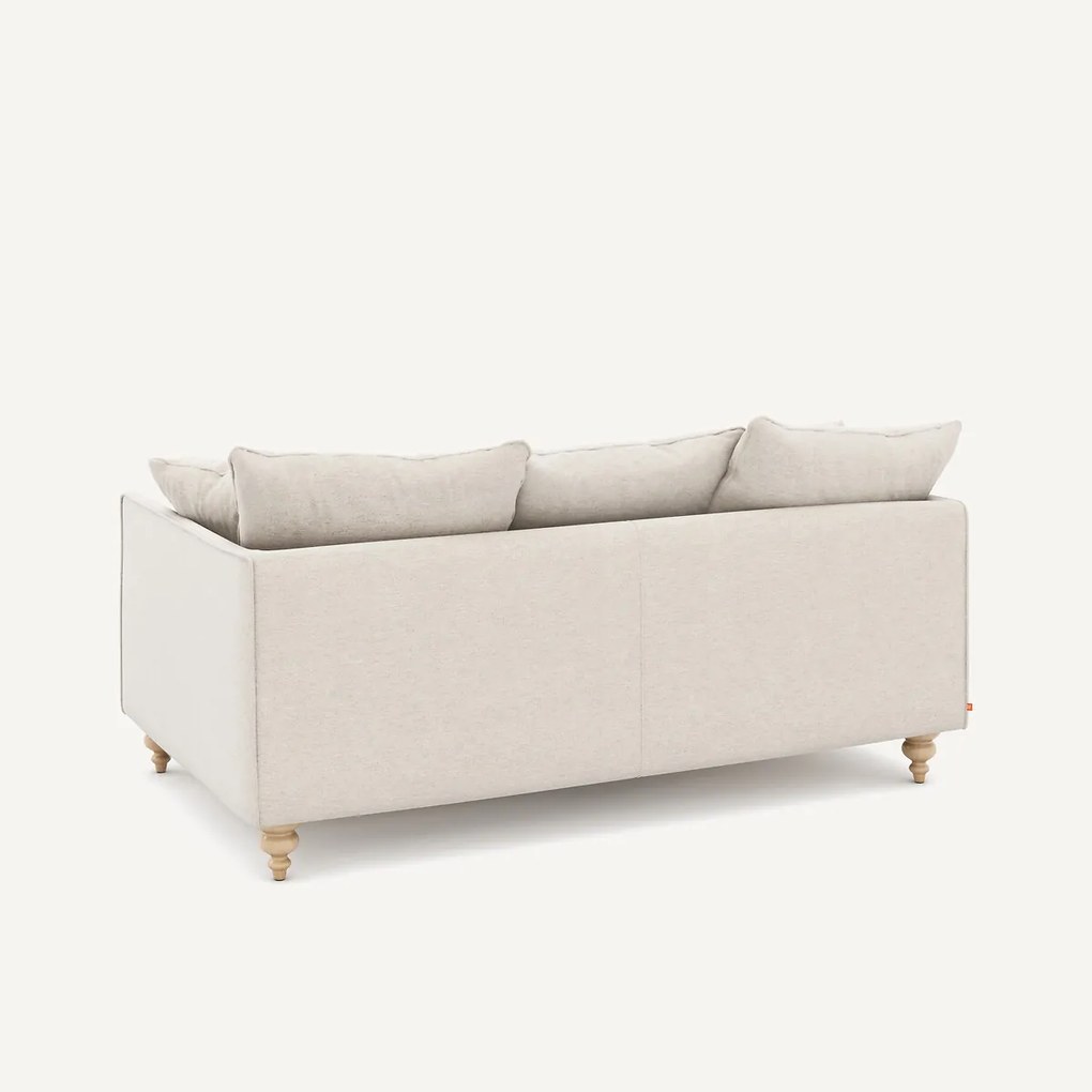 Compacte 3-zitsbank in gemêleerd canvas, LAZARE