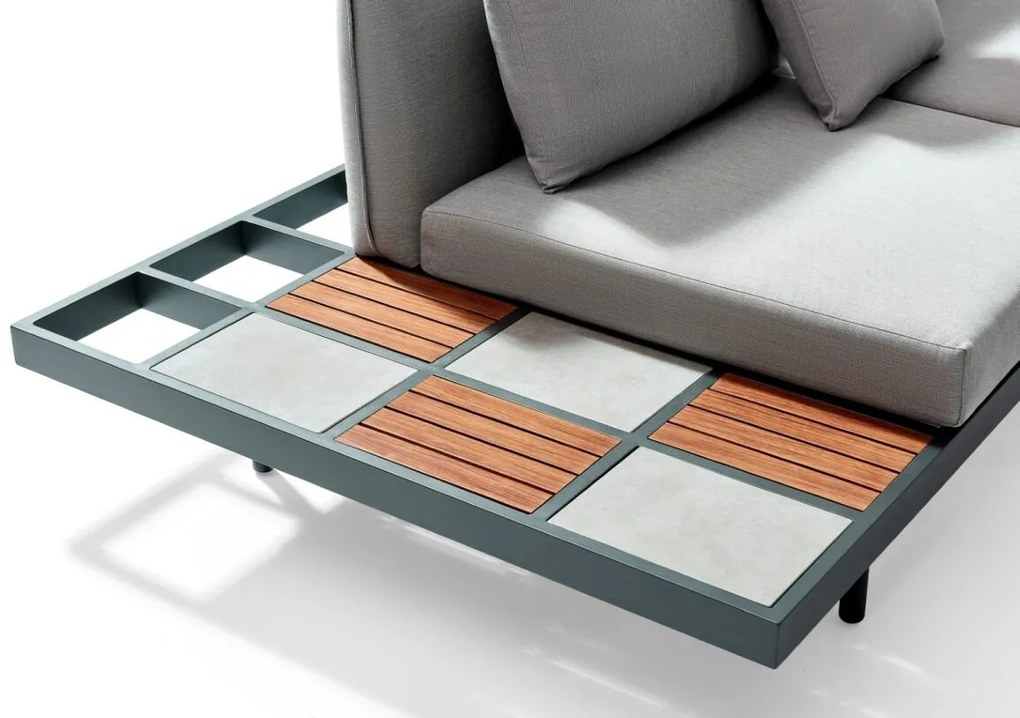 DATHO OUTDOOR Hoek Loungeset - Bali - Antraciet - Datho Outdoor