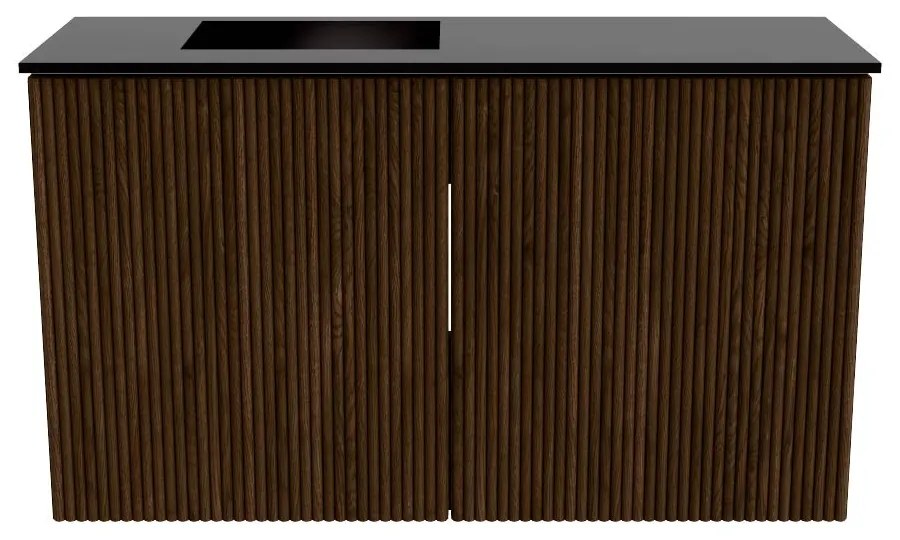 Mondiaz Joya 70cm toiletmeubel walnut met wastafel faye links 1 kraangat urban