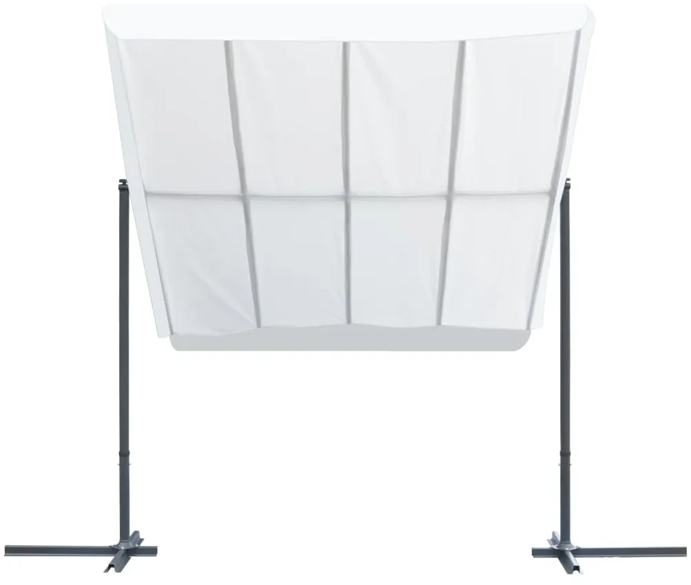 vidaXL Prieel met kantelbaar schuifdak 350x253x196 cm crèmekleurig