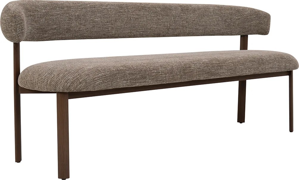 Eetkamerbank Walnoot Met Grove Stof 180 Cm
