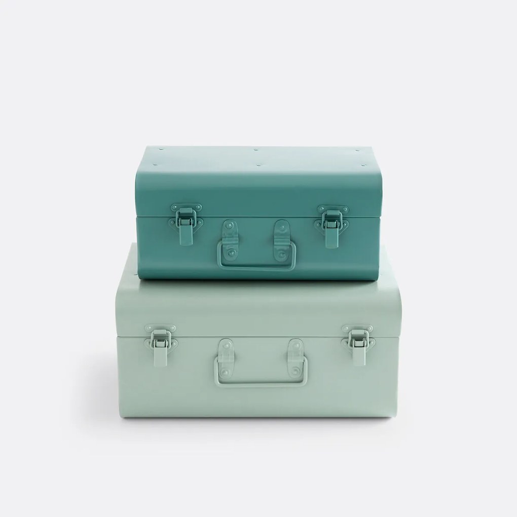 Set van 2 metalen koffers in plaatwerk, Masa