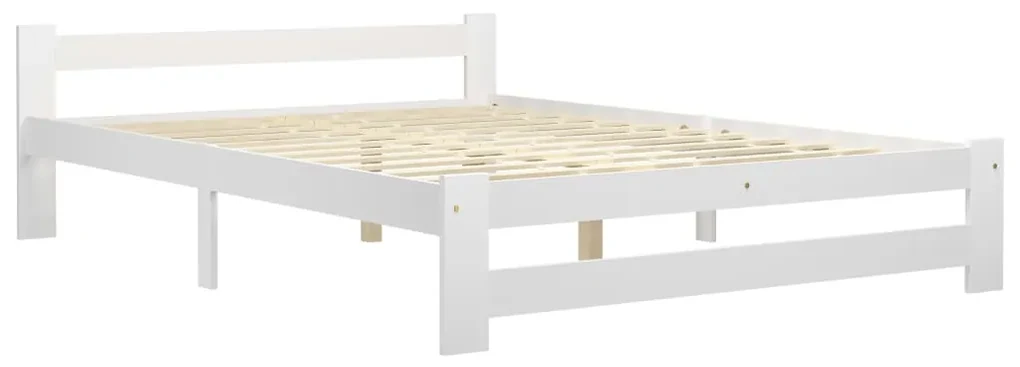 vidaXL Bedframe met 2 lades massief grenenhout wit 160x200 cm