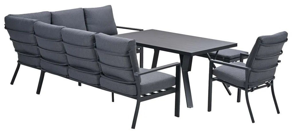 Garden Impressions Senja lounge dining set 5-delig rechts incl. stoel - mystic grijs