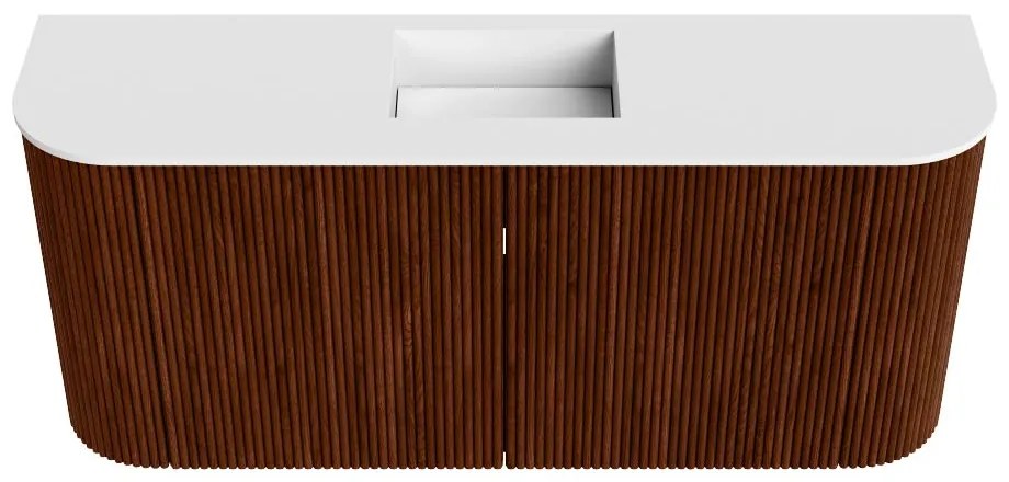 Mondiaz Joya 95cm toiletmeubel ronding links/rechts ruby met wastafel faye midden zonder kraangat talc