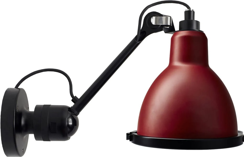 DCW éditions Lampe Gras N304 XL Outdoor Seaside wandlamp black rood