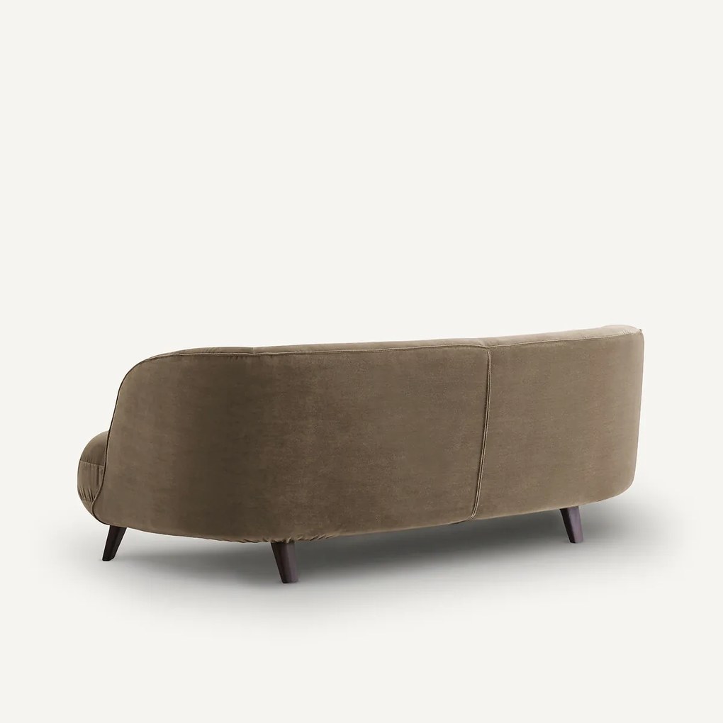 3-zits fluwelen bank, Rosebury, ontwerp Emmanuel Gallina