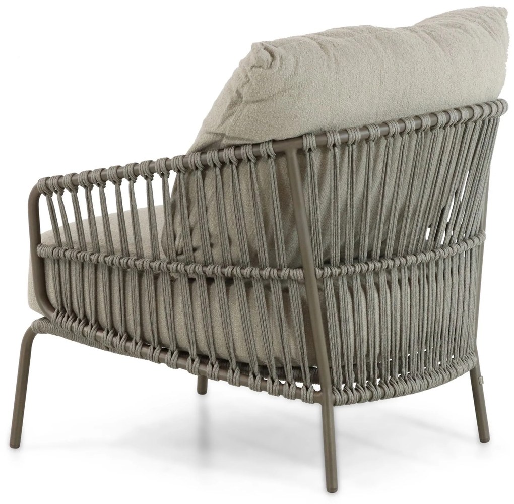 4 Seasons Outdoor Capalbio Lounge Tuinstoel Aluminium/rope Taupe