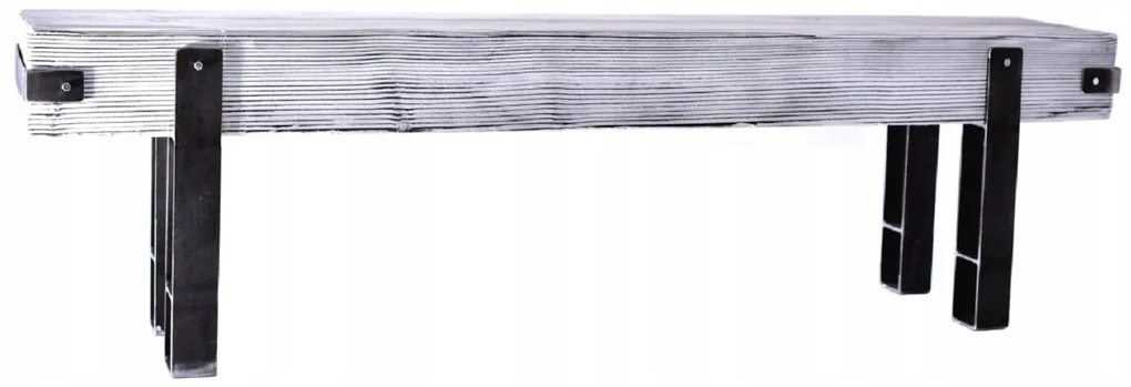 CHYRKA® Bank LBR Zitting Massief Hout BRODY Loft Vintage Bar Industrieel Design Handgemaakt Hout Metaal