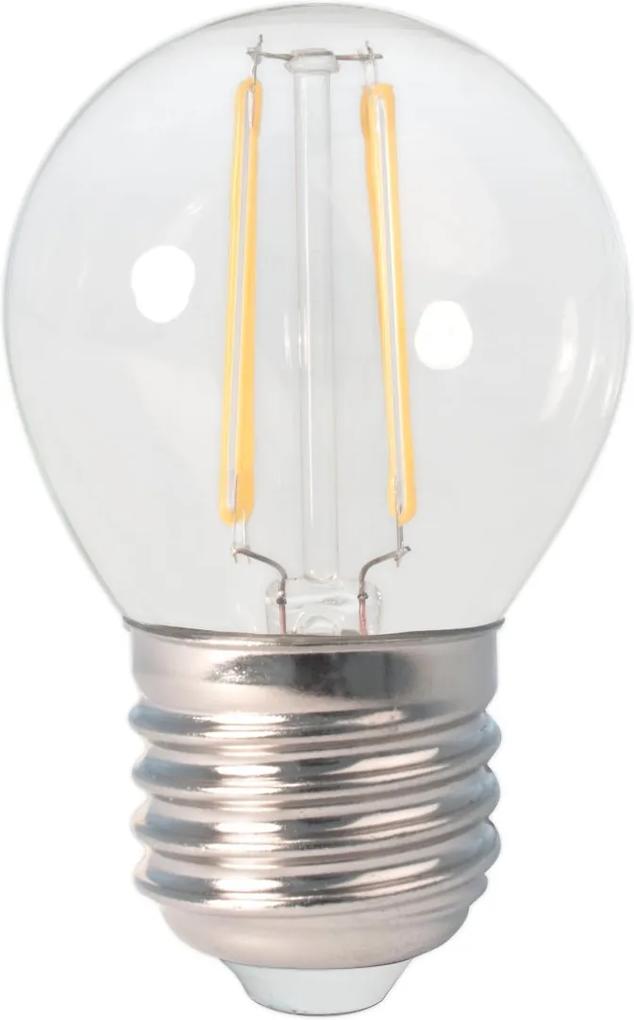 LED volglas Filament Kogellamp 240V 2,0W 200lm E27 P45, Helder 2700K CRI80